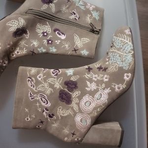 Floral booties